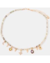 Accessorize - Beaded Charm Necklace - Lyst
