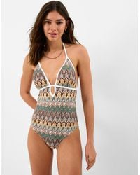 Accessorize - Crochet Plunge Swimsuit - Lyst