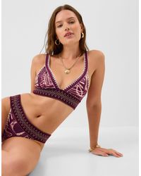 Accessorize - Abstract Print Band Bikini Top - Lyst