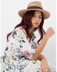 Accessorize - Straw Fedora Hat - Lyst