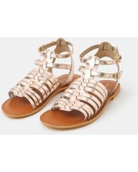 Accessorize - Metallic Leather Gladiator Sandals - Lyst