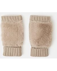 Accessorize - Faux Fur Fingerless Gloves - Lyst