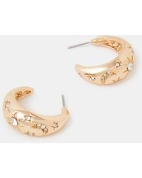 Accessorize - Celestial Diamanté Hoop Earrings - Lyst