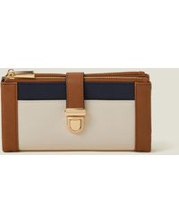 Accessorize - And Cream Pu Push Lock Multi Wallet - Lyst