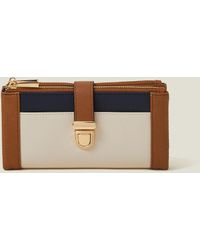 Accessorize - And Cream Pu Push Lock Multi Wallet - Lyst