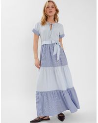 Accessorize - Colourblock Stripe Tiered Maxi Dress - Lyst