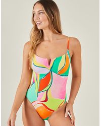 Accessorize - Women's Brights Multi Abstract Print Swimsuit - Lyst