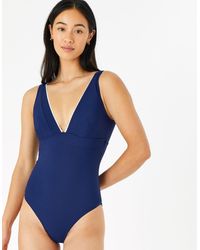 Accessorize Trim Lexi Shaping Swimsuit Blue