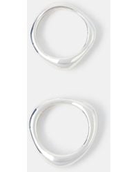 Accessorize - 2-Pack Sterling-Plated Irregular Rings - Lyst