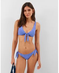 Accessorize - Shell Embossed Tie Side Bikini Bottoms - Lyst