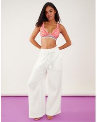 Accessorize - Crinkle Beach Trousers - Lyst