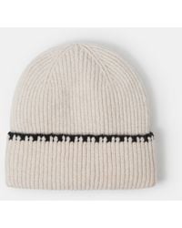 Accessorize - Contrast Ribbed Beanie Hat - Lyst