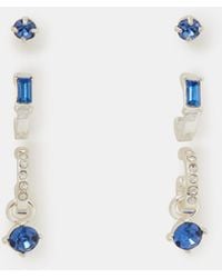 Accessorize - 3-Pack Sparkle Hoop Stud Earrings - Lyst