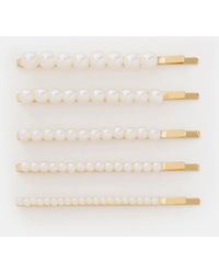 Accessorize - 5-Pack Pearl Hair Slides - Lyst