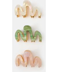 Accessorize - 3-Pack Mini Resin Wiggle Claw Clips - Lyst