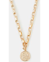Accessorize - Molten Coin Pendant Necklace - Lyst