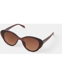 Accessorize - Oval Cat Eye Sunglasses - Lyst