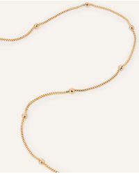 Accessorize - Women's Gold Brass Beaded Chain Necklace - Lyst