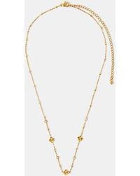 Accessorize - 14Ct-Plated Stainless Steel Diamanté Clover Station Necklace - Lyst