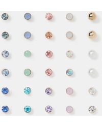 Accessorize - 15-Pack Gemstone Stud Earrings - Lyst