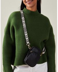 Accessorize - Webbing Strap Phone Bag Leather - Lyst