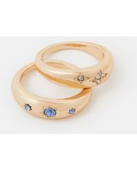 Accessorize - 2-Pack Celestial Gem Rings - Lyst