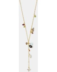 Accessorize - 14Ct-Plated Semi Precious Lariat Necklace - Lyst