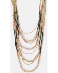 Accessorize - Mix Bead Layered Necklace - Lyst