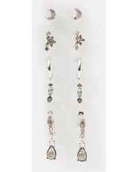 Accessorize - 5-Pack Gem Stud & Hoop Earrings - Lyst