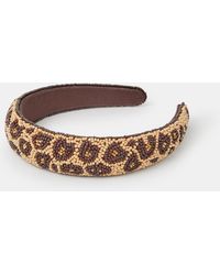Accessorize - X Good Manners Beaded Leopard Print Headband - Lyst
