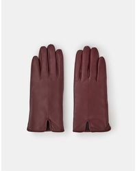 Accessorize - Leather Fleece Lined Touchscreen Gloves, Size: S M - Lyst