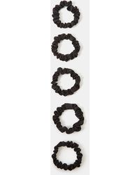 Accessorize - 5-Pack Skinny Satin Hair Scrunchies - Lyst