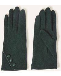 Accessorize - Luxurious Knitted Wool Blend Touchscreen Button Gloves - Lyst