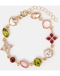 Accessorize - Eclectic Clover Gemstone Bracelet - Lyst