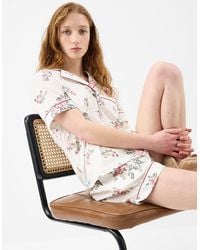 Accessorize - Floral Print Cotton Shorts Pyjamas Set - Lyst