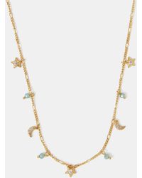 Accessorize - 14Ct-Plated Celestial Charm Necklace - Lyst