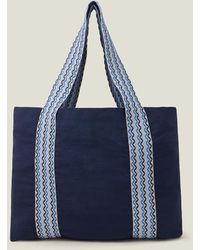 Accessorize - Women's Webbing Shopper Bag Blue - Lyst