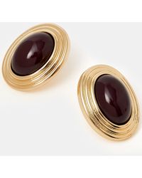 Accessorize - Oval Resin Stud Earrings - Lyst