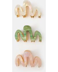 Accessorize - 3-Pack Mini Resin Wiggle Claw Clips - Lyst
