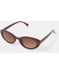 Accessorize - Oval Resin Sunglasses - Lyst