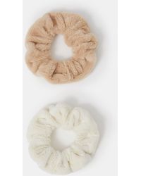 Accessorize - 2-Pack Faux Fur Scrunchies - Lyst