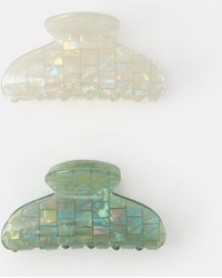 Accessorize - 2-Pack Tile Claw Clips - Lyst