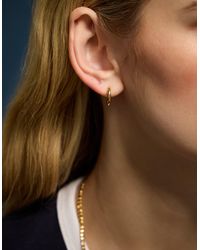 Accessorize - 14Ct-Plated Huggie Hoop Earrings - Lyst
