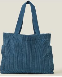 Accessorize - Women's Cord Shopper Bag Teal - Lyst
