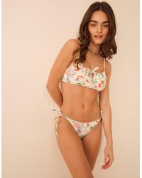 Accessorize - Postcard Print Tie Side Bikini Bottoms - Lyst