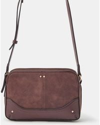 Accessorize - Classic Double Zip Crossbody Bag - Lyst