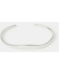 Accessorize - Sterling-Plated Wave Open Cuff Bracelet - Lyst