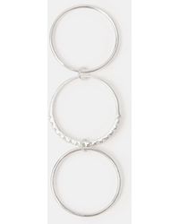 Accessorize - Sterling Triple Band Ring - Lyst