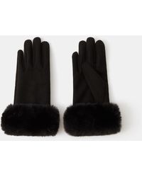 Accessorize - Fluffy Faux Suede Gloves - Lyst