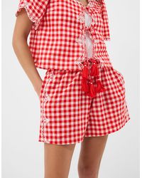 Accessorize - Cutwork Gingham Shorts - Lyst